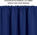 RYB HOME Small Window Tier Curtains, Light Block Privacy Solid Portable Drapes - Image 5