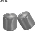 uxcell 20pcs Rubber End Caps 31mm ID Vinyl Cap Cover Screw Protectors Dark Grey - Image 2