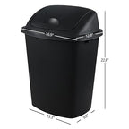 4 Pack 40 Liter Swing Lid Kitchen Garbage Can, Plastic Trash Can - Image 4