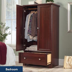 Sauder Palladia Armoire, Select Cherry finish