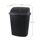 18 Gallon /70 L Swing Lid Large Garbage Bins, Commercial Grade Plastic Trash - Image 2