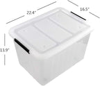 70 L Clear Plastic Large Storage Box - Image 2