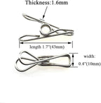 HAHIYO Clothespins Chip Clips All Metal Stainless Steel No Rust Stains Strong - Image 2