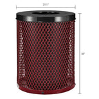 Global Industrial Outdoor Diamond Steel Trash Can - Image 9