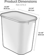 Acrimet Wastebasket Bin for Recycling, 6.75 Gallon/ 27 Quart/ 25.552 Liter - Image 9