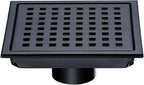 RANDOM Matte Black Square Shower Drain 6 Inch Drain Cover 304 Stainless Steel by RANDOM
