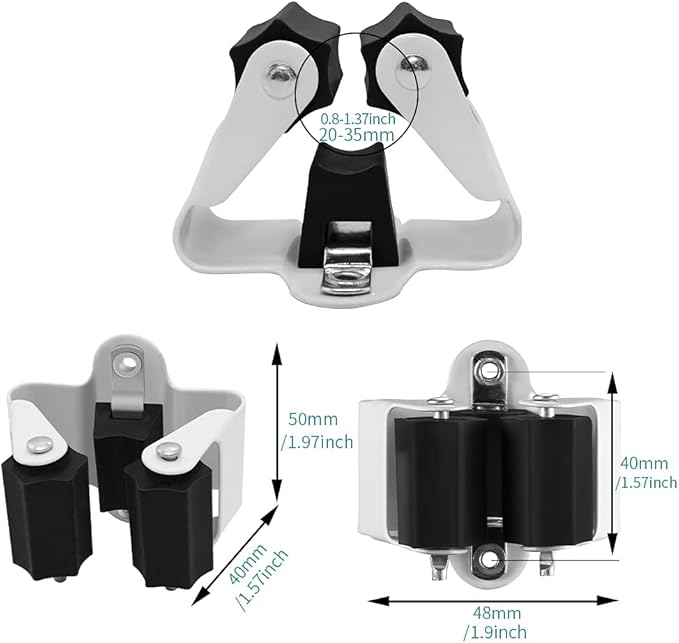 3-H Broom Hanger, Mop Holder Wall Mount 20 Pack, Broom Holder Wall Mount - Image 3