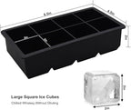 Bangp Large Ice Cube Tray for Whiskey, 2 Pack Stackable Big Ice Cube Molds Make - Image 6