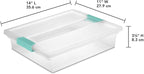 Sterilite 12-Pack Clip Box, Stackable Clear Plastic Bins - Image 3