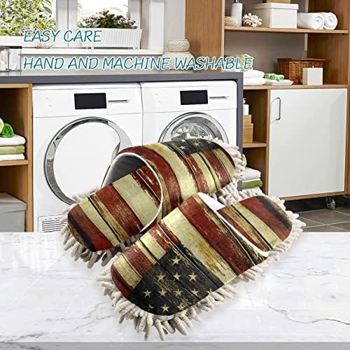 Fisyme Mop Slippers Soft Washable Microfiber Super Chenille Mopping House Home Shoes Mop Slippers for Floor Cleaning