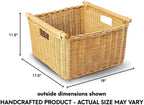 The Basket Lady Deep Pole Handle Wicker Storage Basket, Extra Large, 17.5 in L - Image 7
