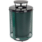 Global Industrial Outdoor Diamond Steel Trash Can - Image 5