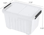 Zopnny 30 Quart Plastic Stacker Box, Large Storage Bin Container - Image 2