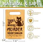Funny Black Cat Cutting Board Gifts for Cat Lovers, Halloween Kitchen Decor