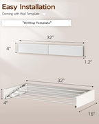 Foldable Wall Mounted Clothes Drying Rack - Image 6