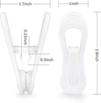 Tinfol White Plastic Hanger Clips, 50 Pack Hanger Clips- Strong Pinch Grip - Image 4