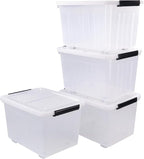 4 Packs 30 L Stackable Plastic Storage Bins - Image 7