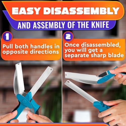 2 in 1 Kitchen Scissors for Food with Cutting Board, Safety Lock - Image 5