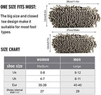 Fisyme Mop Slippers Soft Washable Microfiber Super Chenille Mopping House Home Shoes Mop Slippers for Floor Cleaning