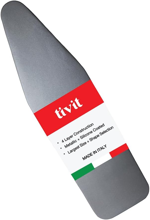 TIVIT Ironing Board Cover 10 x 32, Made in Italy. Pro Grip Pad Covers w/3 by TIVIT