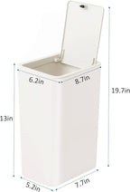 TIPGO Bathroom Trash Can with Lid, 10 Liter/ 2.6 Gallon Slim Garbage Can - Image 7