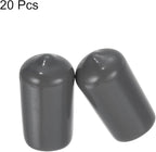 uxcell 20pcs Rubber End Caps 12mm ID Vinyl PVC Round Tube Bolt Cap Cover Screw - Image 2