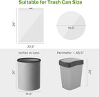 10 Gallon Trash Bags Drawstring, 1 Mil Thick White Garbage Bag - Image 3