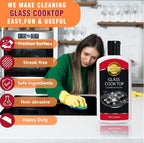 Glass Stove Top Cleaner Kit, 12 Oz Glass Cooktop Cleaner Non-Abrasive, Stove - Image 4