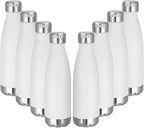 VEGOND 17oz Stainless Steel Water Bottles Bulk, Reusable Metal Sports Water by VEGOND