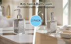 Silver Soap Dispenser with Refillable Plastic Pump - Image 6