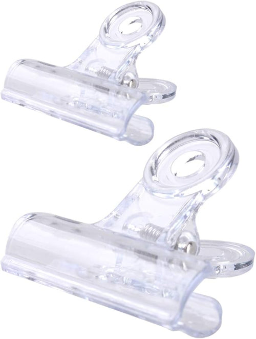 30 Pack Plastic Clear Clips Clamps, 1-1/2 Inch and 2 Inch Sizes by Z+ZICOME