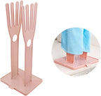 Pink Color Gloves Stand 15x12x34cm Kitchen Multifunctional Rubber Gloves Drain - Image 5