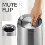 Household Swing Bathroom Trash Can，Brushed Stainless Steel，10 L/3 - Image 7