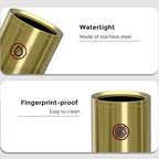 12L/3Gal Antique Brass Bathroom Trash Can, Brushed Brass Garbage can, Small - Image 3