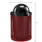 Global Industrial 36 Gallon Outdoor Steel Trash Can - Image 8