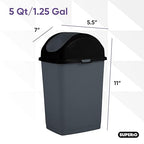 Superio Mini Plastic Trash Can - Image 2