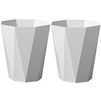 Small Bathroom Trash Can 2 Pack Garbage Can 1.8 Gallon Waste Basket by FocusesonthehomeFurnishing
