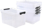 4 Pack 22 L Clear Plastic Storage Box - Image 4
