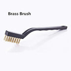 12PCS Mini Wire Brushes, Stainless Steel & Brass Brush Set, Curved Handle - Image 6