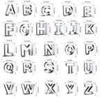 Alphabet Cookie Cutter Tool Set, 26 Pcs Large 2.5 Inch Stainless Steel Cookie Cutter Set Fondant Biscuit Fruit Dough Mold Tools for Halloween, Christmas,Birthday Party Decorations (Large-Letter)