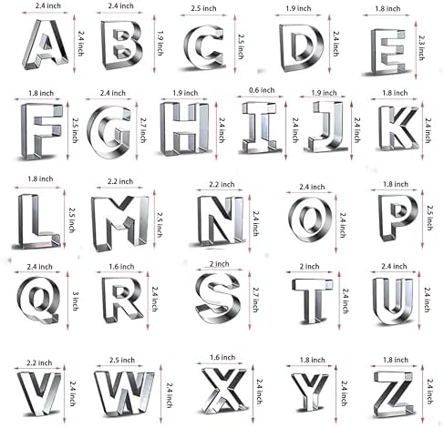 Alphabet Cookie Cutter Tool Set, 26 Pcs Large 2.5 Inch Stainless Steel Cookie Cutter Set Fondant Biscuit Fruit Dough Mold Tools for Halloween, Christmas,Birthday Party Decorations (Large-Letter)