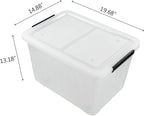 Bringer 4-Pack Large Clear Plastic Storage Box - Image 2