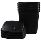 4 Pack Plastic Swing-Top Trash Can, 10 Gallon Plastic Kitchen Trash Can - Image 7