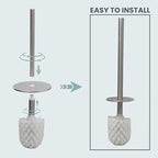 Escenzy Mermaid Bathroom Toilet Brush and Holder Set Mosaic Glass | Non-Rustic - Image 7