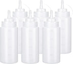 Condiment Squeeze Bottles Ketchup Dispenser, 6 Pack 16oz Squeeze Bottles by Katfort