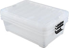 3-Pack 50 Quart Under the Bed Low Profile Storage Boxes, Large Under Bed - Image 7
