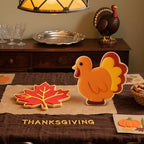 Teenyyou 2pcs Extra Large 8" Thanksgiving Cookie Cutter, Maple Leaf, turkey