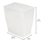 iDesign Small Rectangular Bathroom Trash Cans - Image 3