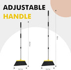 Heavy Duty Broom, 55 Inch Long Handle Outdoor Large Angle Brooms, Commercial - Image 2