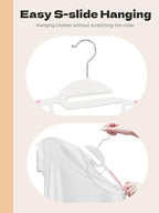 HOUSE DAY Pink Plastic Hangers 50 Pack, Slim Space Saving, Non Slip Hangers - Image 5